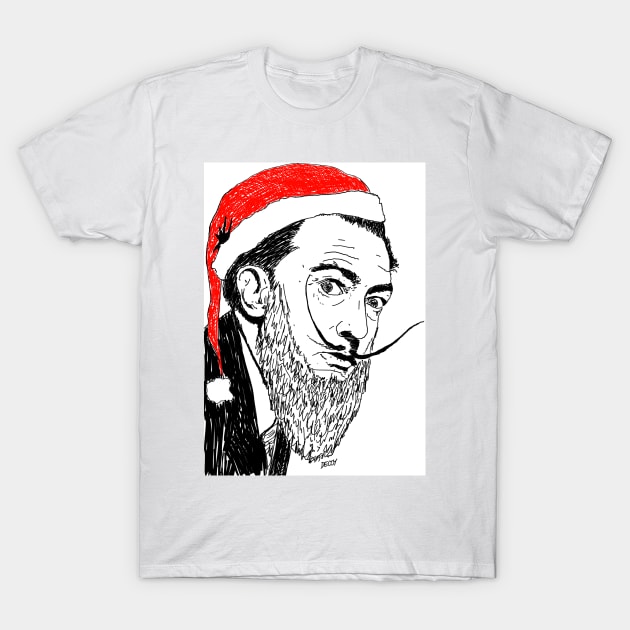 Dali Santa T-Shirt by TheRatbagCo